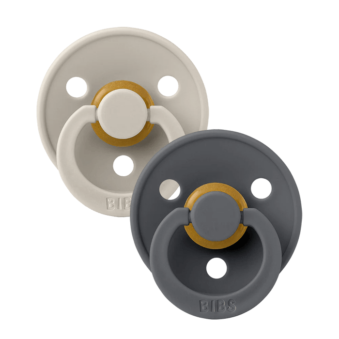 BIBS 2 Pack Round Natural Rubber Pacifier
