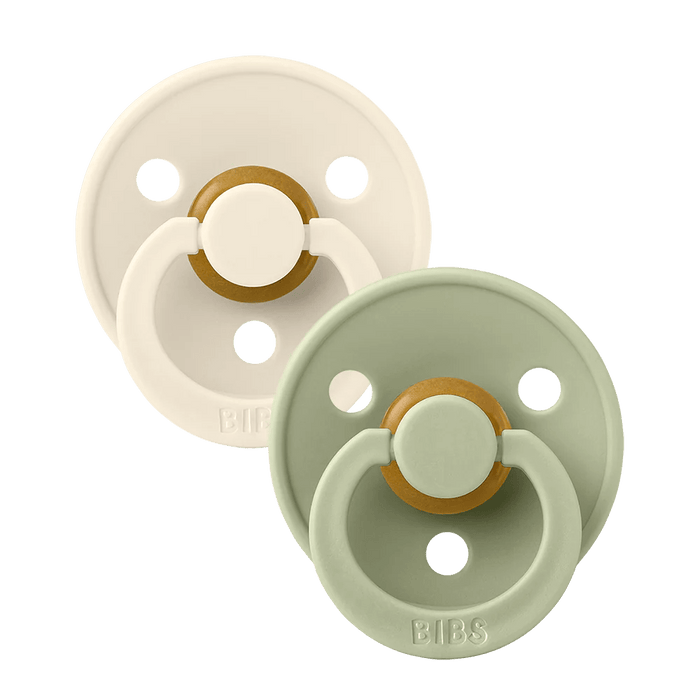 BIBS 2 Pack Round Natural Rubber Pacifier