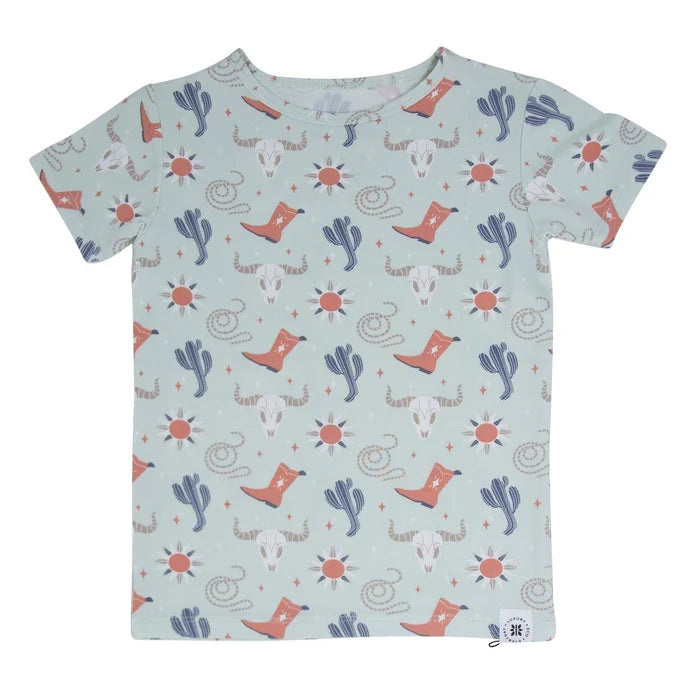 Big Kid Pajama S/S - Dude Ranch
