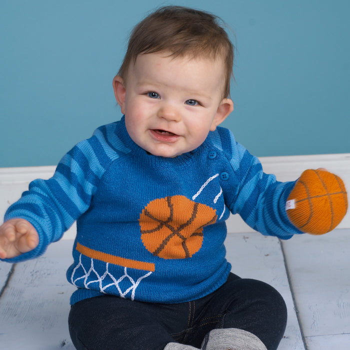 Bill the Basketball Knit Rattle