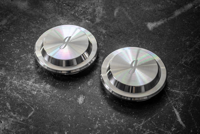 Billet Aluminum Front Wheel Bearing Dust Caps (5-Lug) - 31206777789-Wheel Accessories-grip-drift-Bare Aluminum-Garagistic-bmw