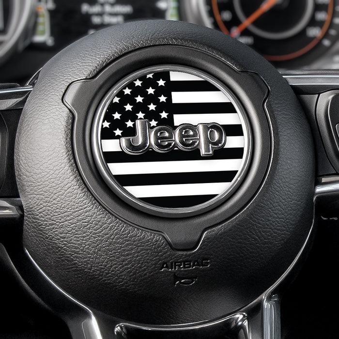 Black & White Steering Wheel Decal
