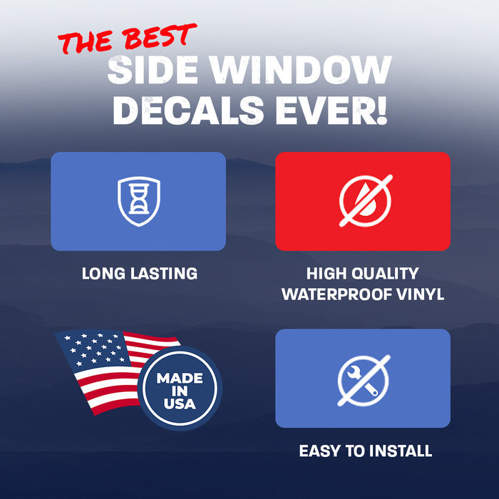 Blackout Thin Red Line Side Windows Printed Vinyl Decal