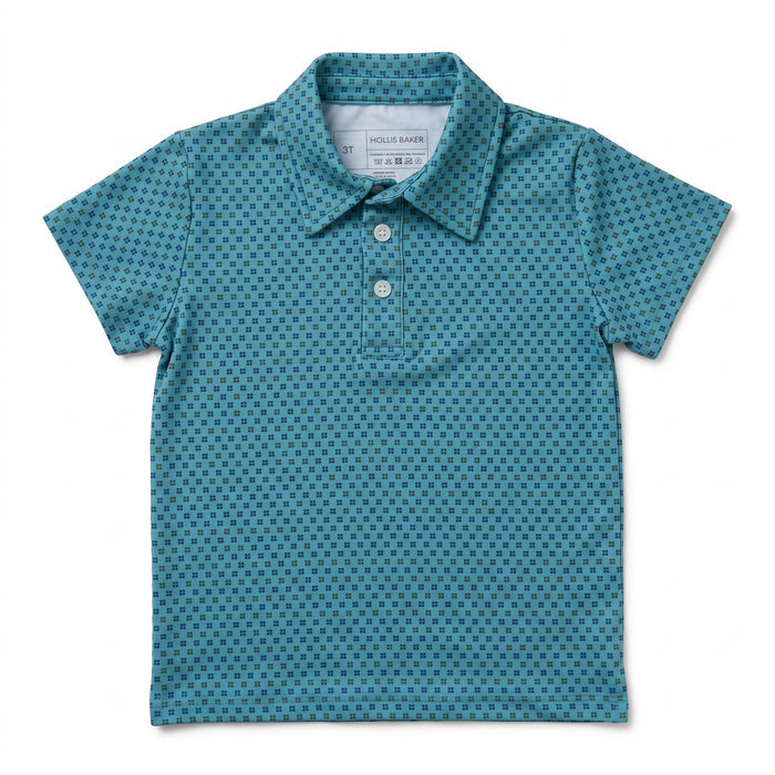 Blue and Green Geometric Kyle Polo