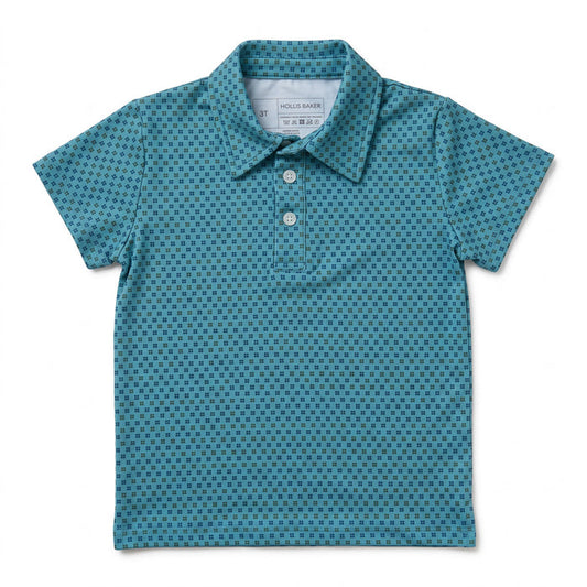 Blue and Green Geometric Kyle Polo