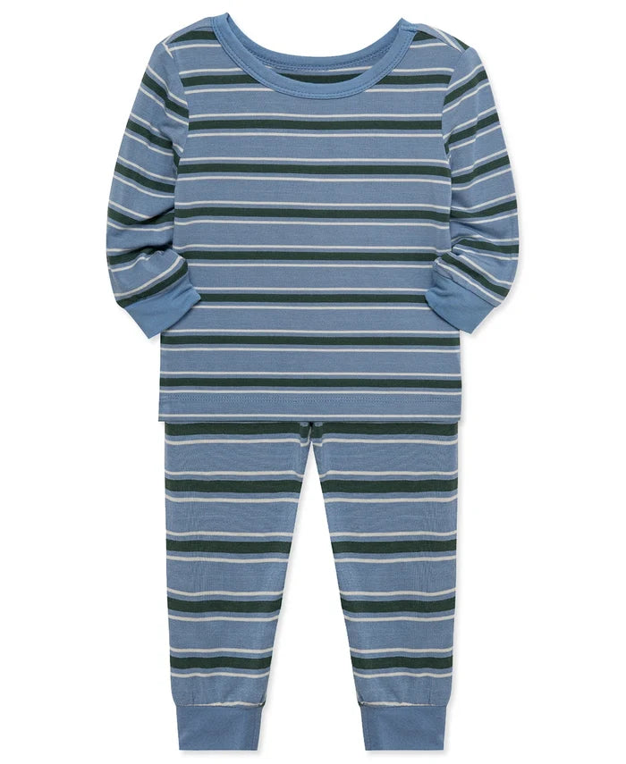 Blue and Green Stripe PJ Set