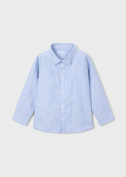 Blue and White Striped Button Down