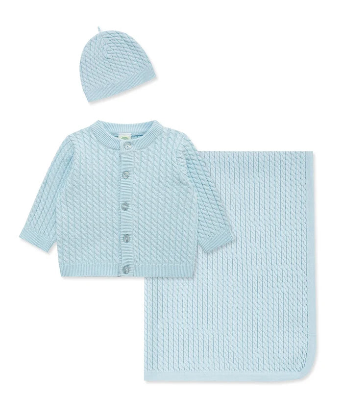 Blue Cable Sweater Gift Box