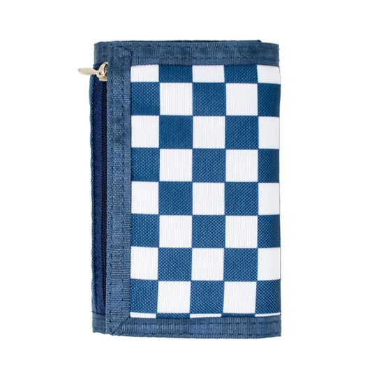 Blue Checkered Wallet