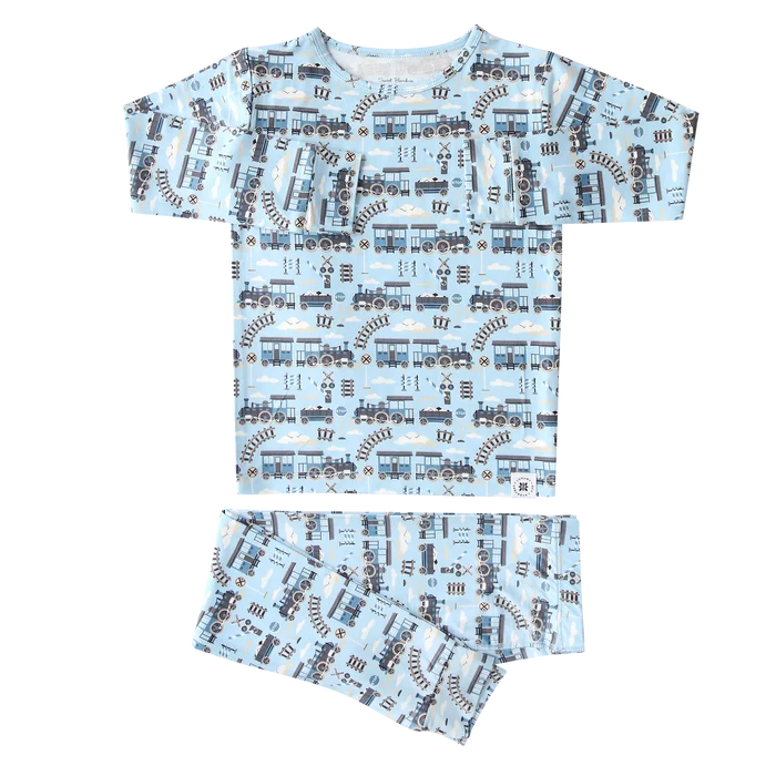 Blue Choo Choo PJ Set