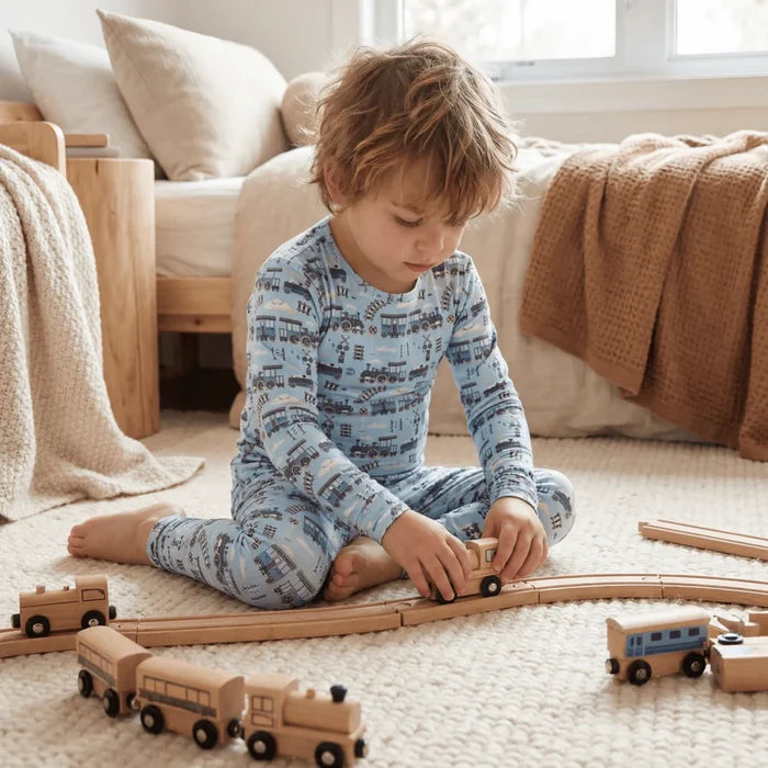 Blue Choo Choo PJ Set