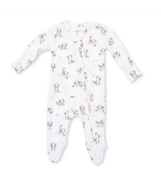 Blue Explorer Puppy Zipper Footie