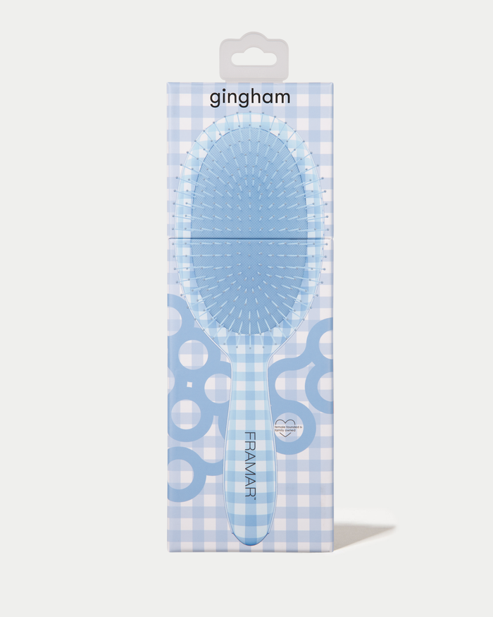 Blue Gingham - Detangle Brush