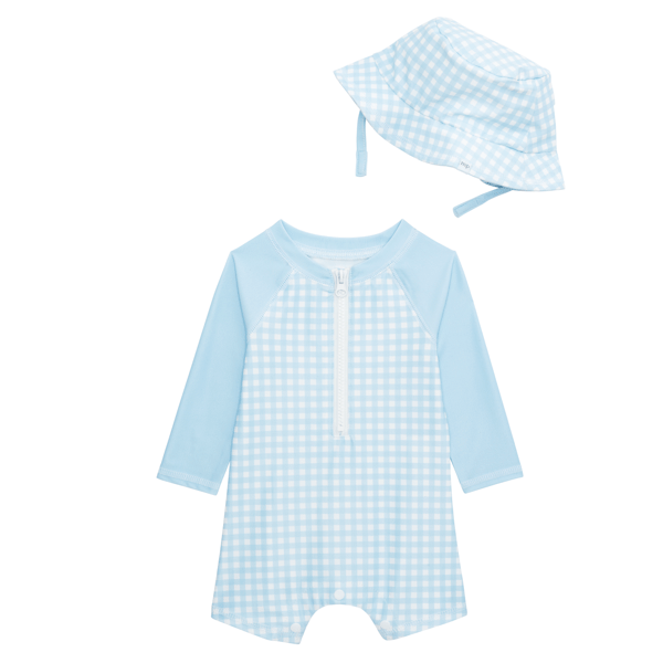 Blue Gingham Rashguard