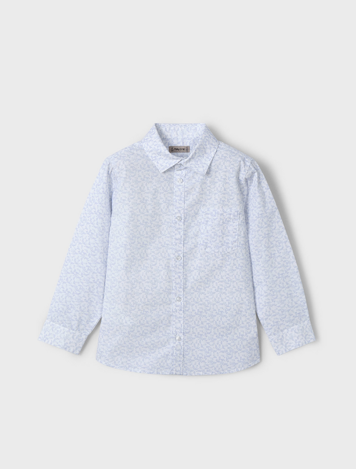 Blue Kaleidoscope Print Button Down