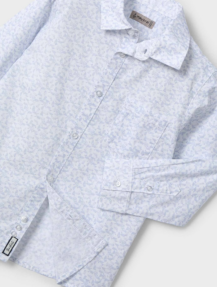 Blue Kaleidoscope Print Button Down