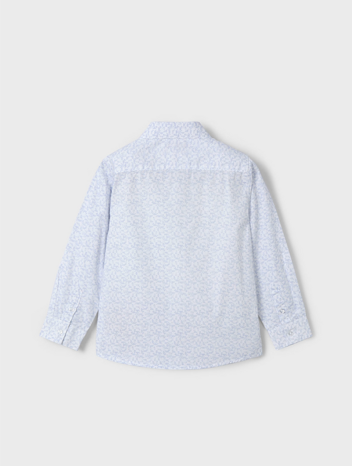 Blue Kaleidoscope Print Button Down