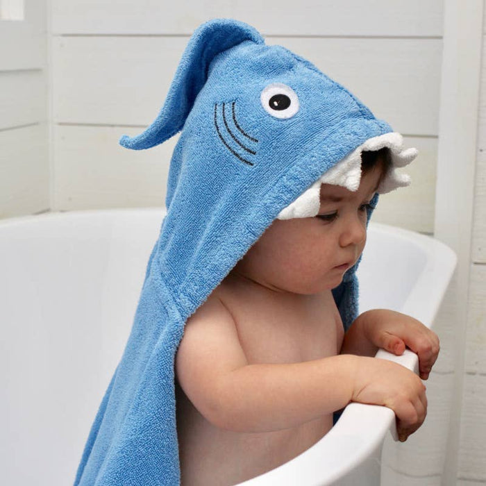 Blue Shark Hooded Towel for Toddlers