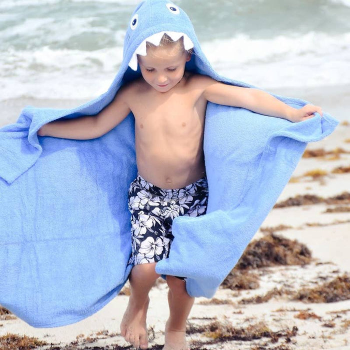 Blue Shark Hooded Towel for Toddlers