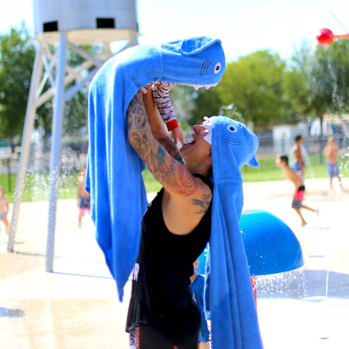 Blue Shark Hooded Towel for Toddlers