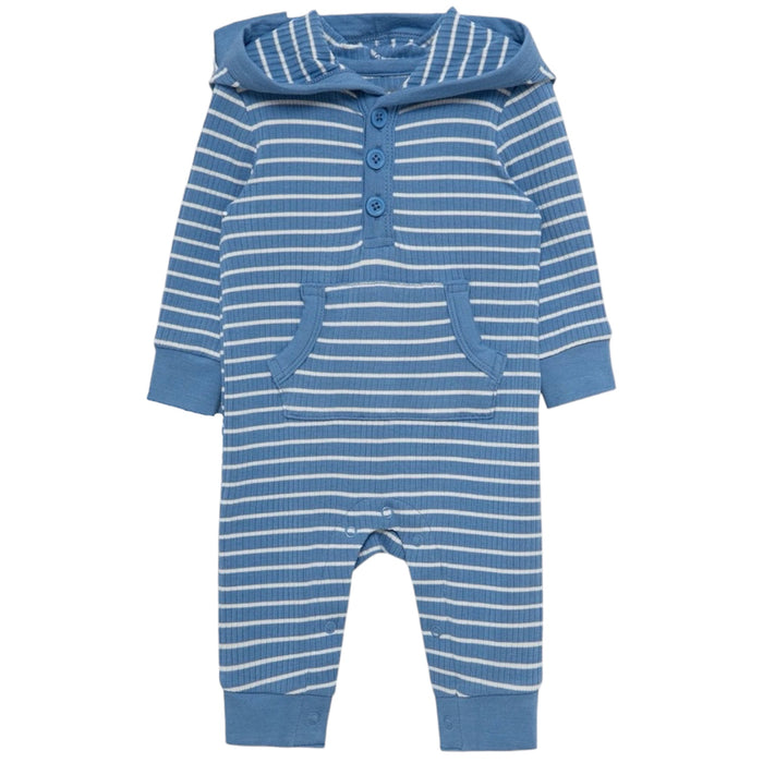 Blue Striped Hooded Coverall