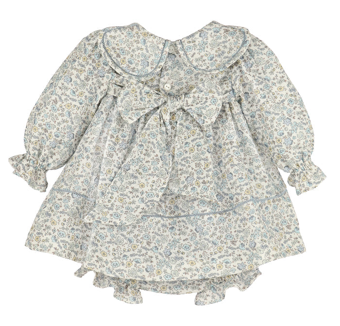Blue Whimsy Floral Petal Float Dress