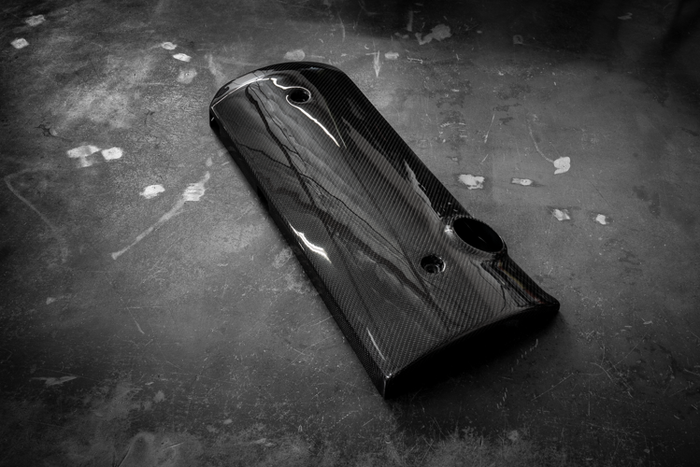 BMW E46 M54 / M52 Carbon Engine Cover - 11127526445, 11121710781-Engine Accessories-grip-drift-No - Don't Add Fuel Rail Cover-Garagistic-bmw