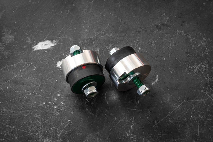 BMW HD Rubber Transmission Bushings (OEM+ upgrade)-Motor and Transmission Mounts-grip-drift-Yes, add Aluminum Enforcer Cups-Garagistic-bmw