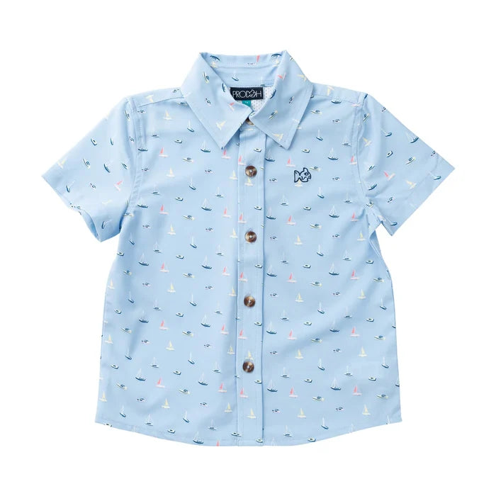 Boats in the Bay Button Down Shirt