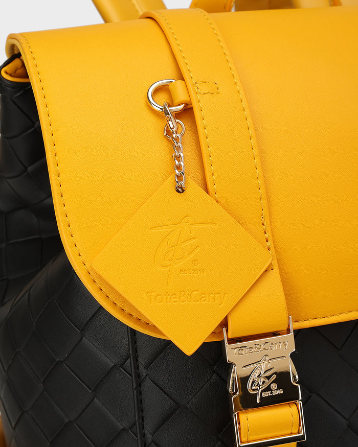 Bodega Explorer Backpack in Black & Yellow