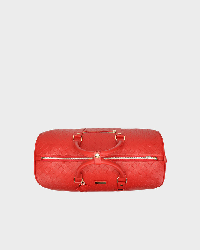 Bodega Traveler Rolling Duffle Bag in Red
