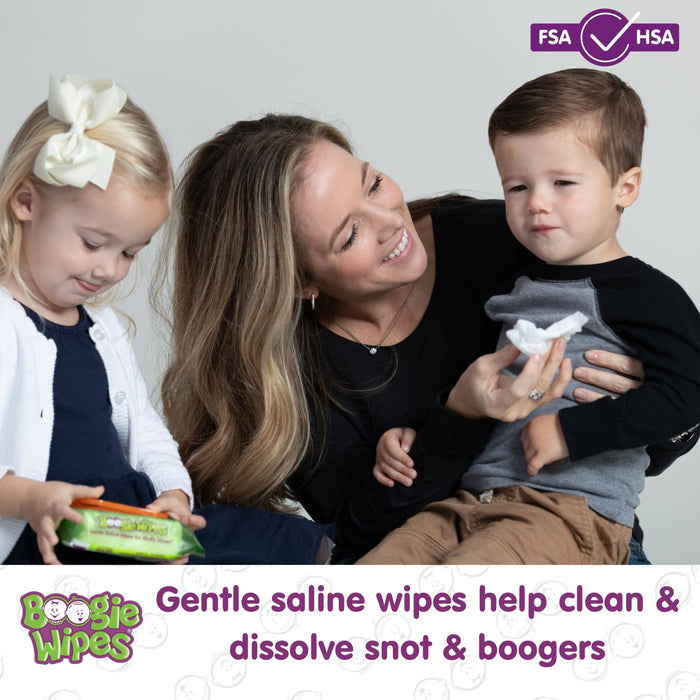 Boogie Saline Nose Wipes, Unscented, 30ct