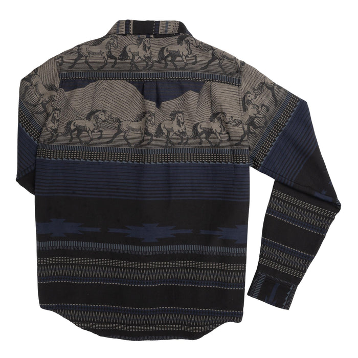 Boquillas Long Sleeve Shirt- Teton Stripe/Charcoal