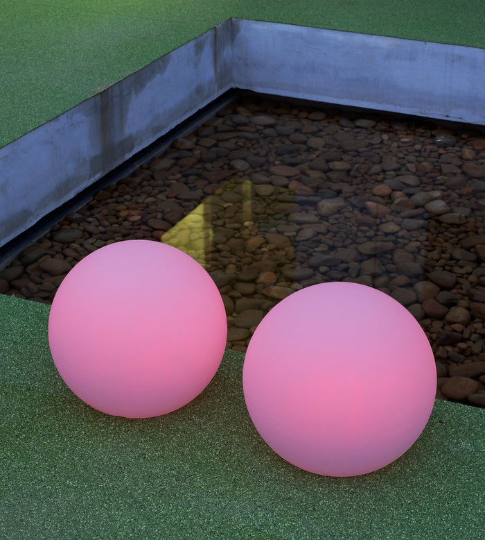 Boule lumineuse solaire et rechargeable BULY - RGB+CCT télécommandable - Extérieur et Intérieur - Lumihome