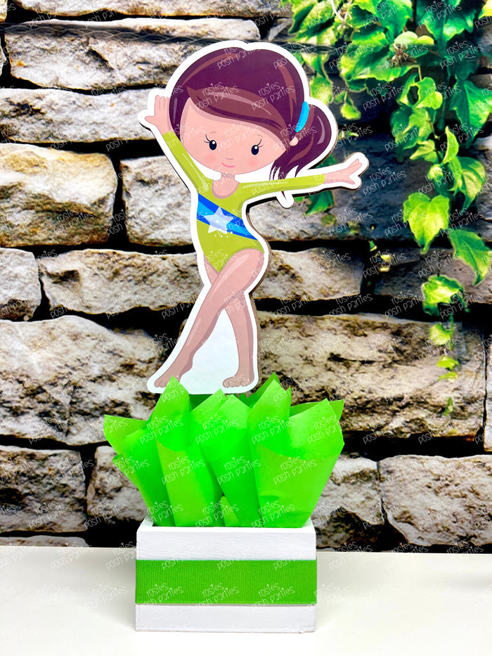 Brown Gymnast Birthday Theme | Gym Centerpiece Decoration | Gymnastics Party | Gymnastics Theme | Gymnast Acrobatics Decoration | Gym INDIVIDUAL
