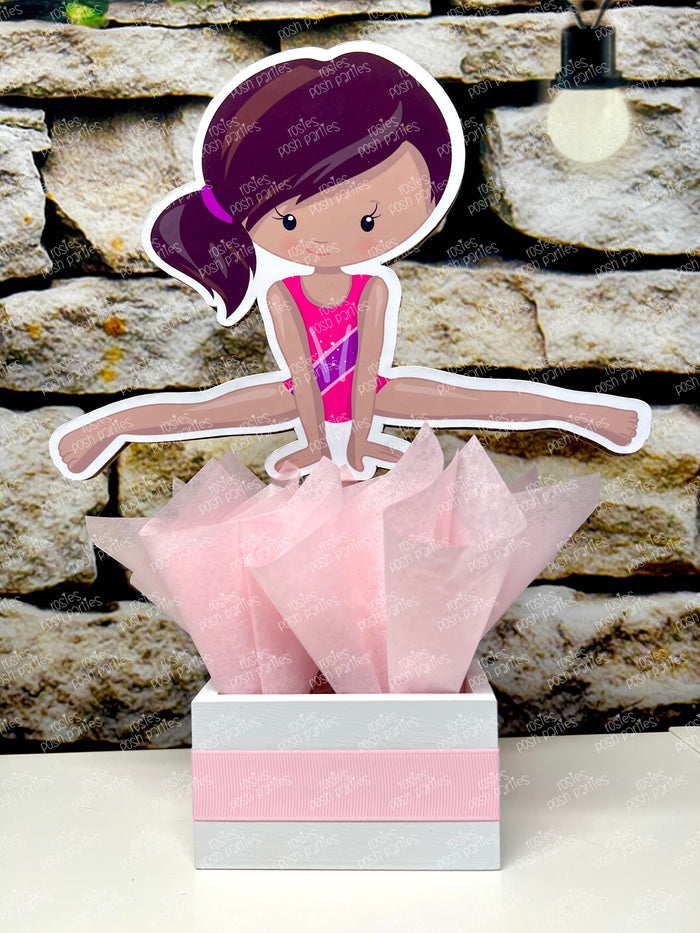 Brown Gymnast Birthday Theme | Gym Centerpiece Decoration | Gymnastics Party | Gymnastics Theme | Gymnast Acrobatics Decoration | Gym INDIVIDUAL