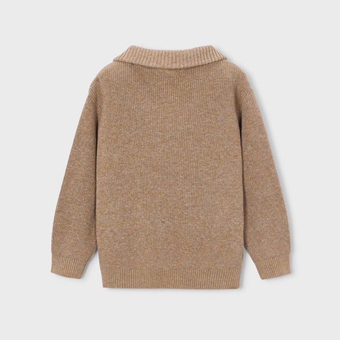 Brown Quarter Zip Sweater