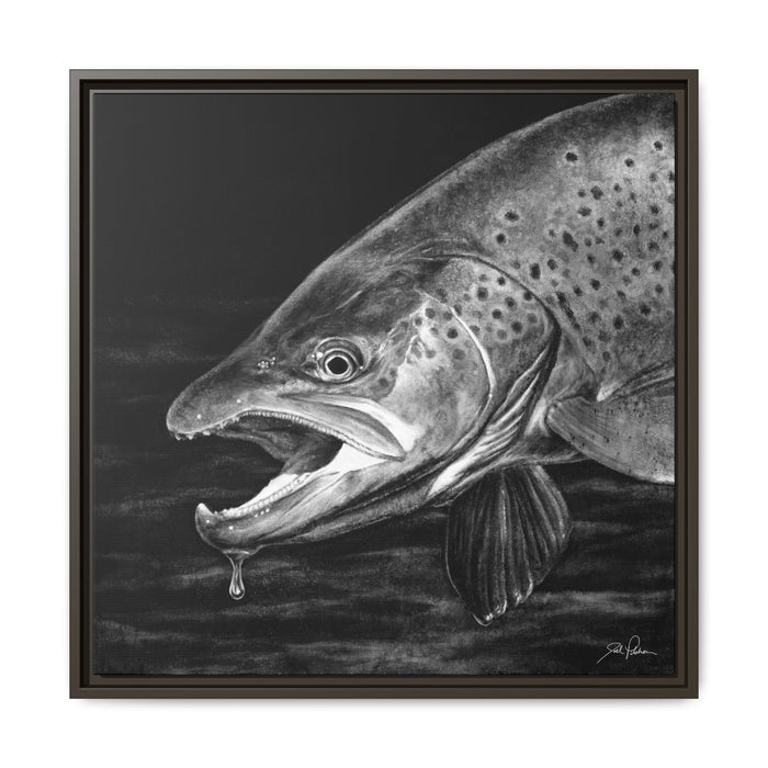 "Brown Trout" Framed Canvas