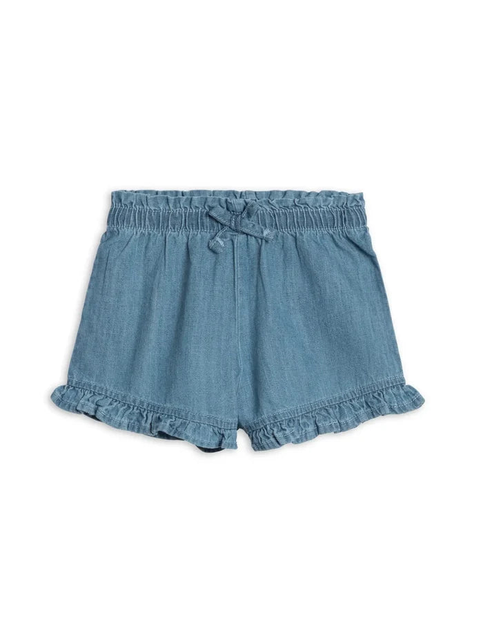 Callie Chambray Ruffle Waist Short