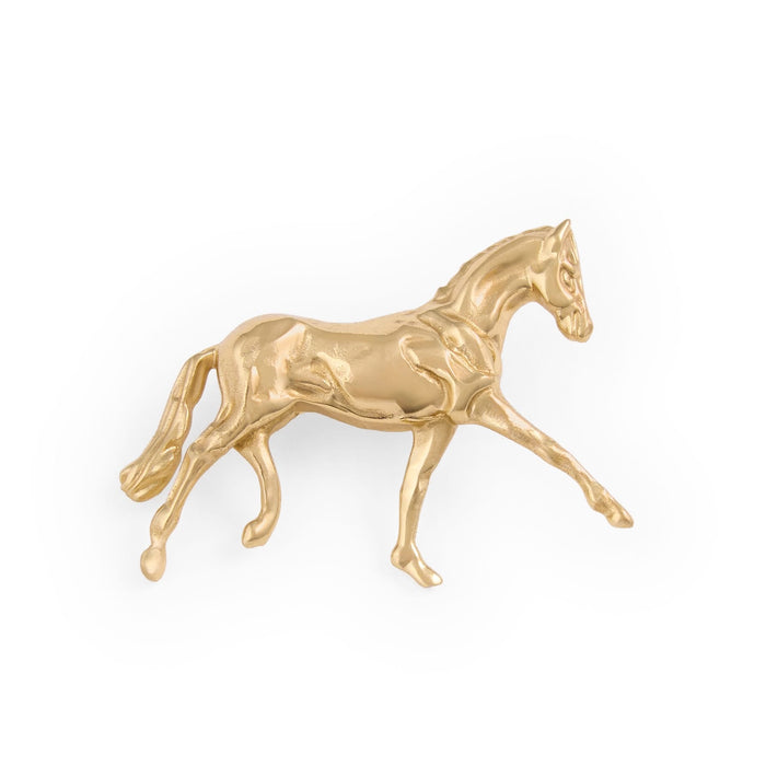 Calliope Horse Brooch Brass Brooch