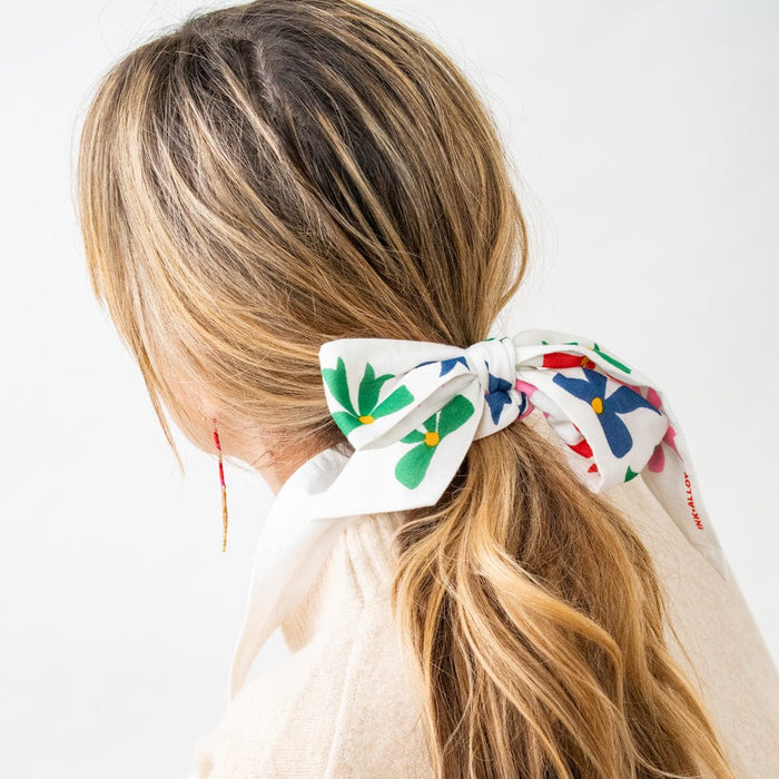 Camile Skinny Scarf Bow Print Skinny Scarf