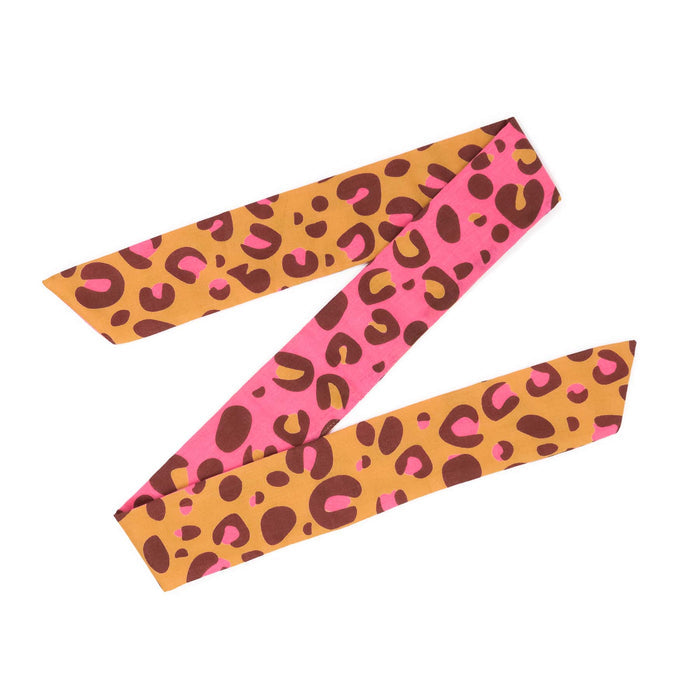 Camile Twilly Scarf Cheetah Print 36x2 Scarf