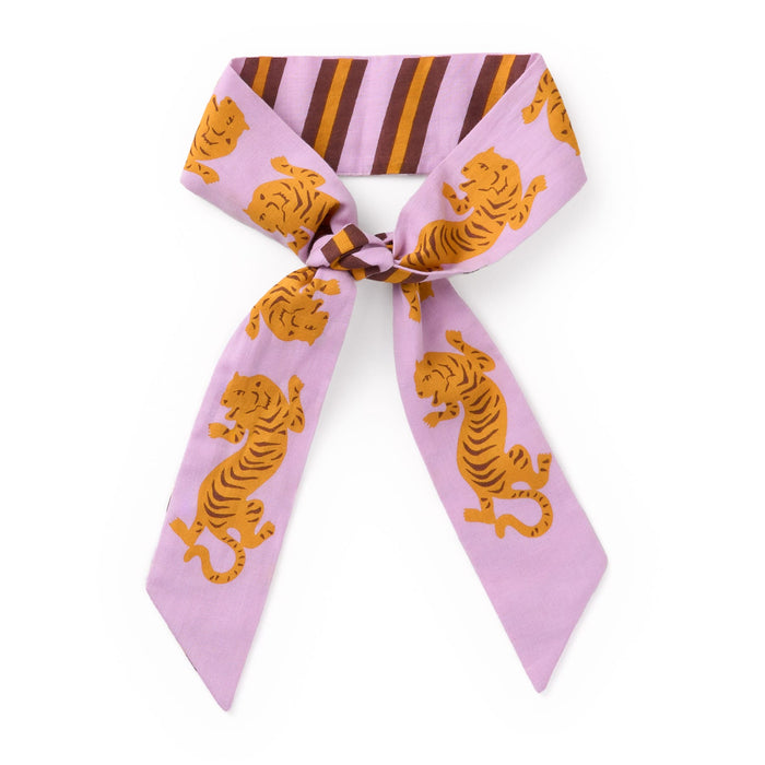 Camile Skinny Scarf Tiger Print Scarf