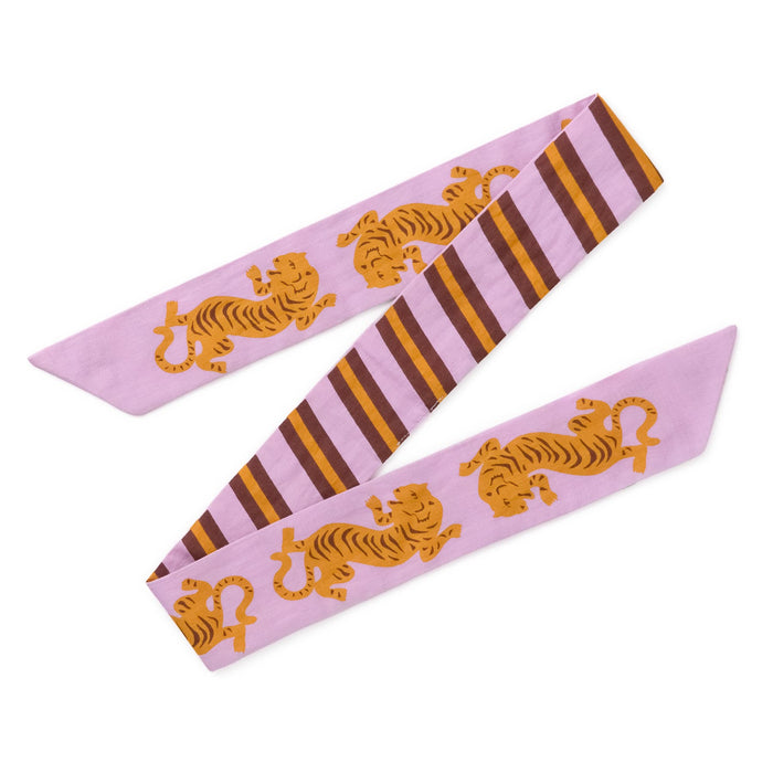 Camile Twilly Scarf Tiger Print Scarf