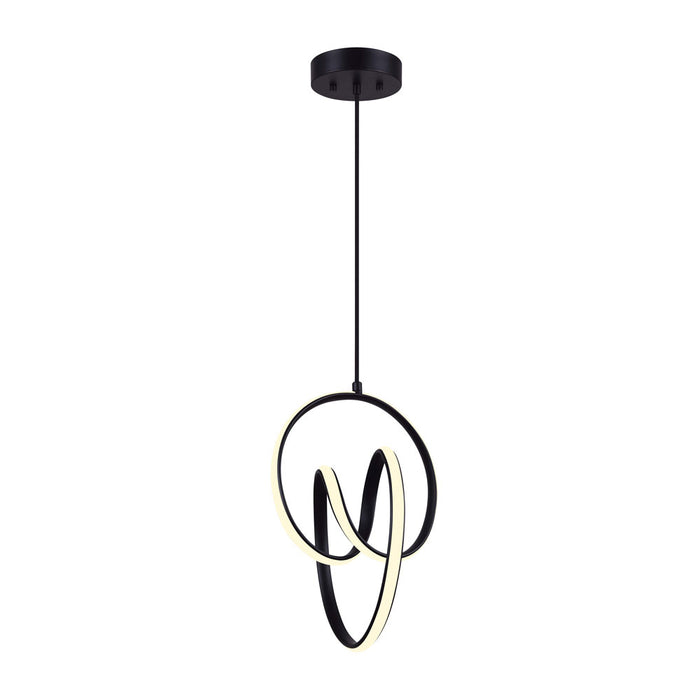 LED Chandelier Canarm LCH232A11BK Jase Small Black LED Chandelier Canarm