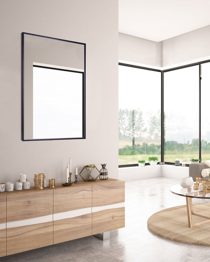 Canarm RT1MBK2432 Black Metal Framed Mirror 24 x 32