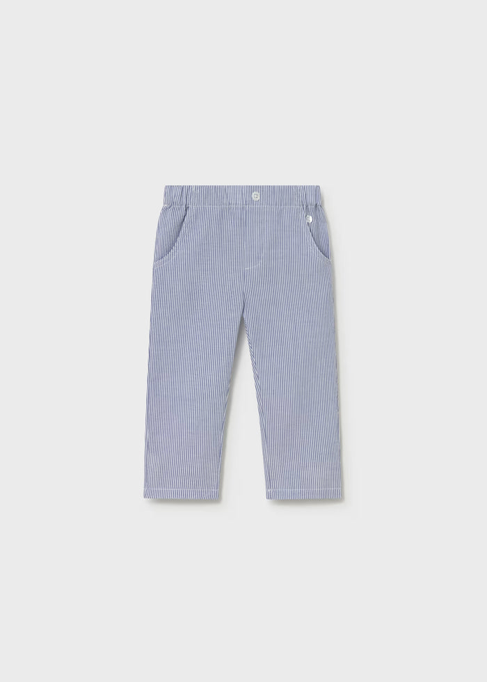 Capri Blue Striped Seersucker Pants