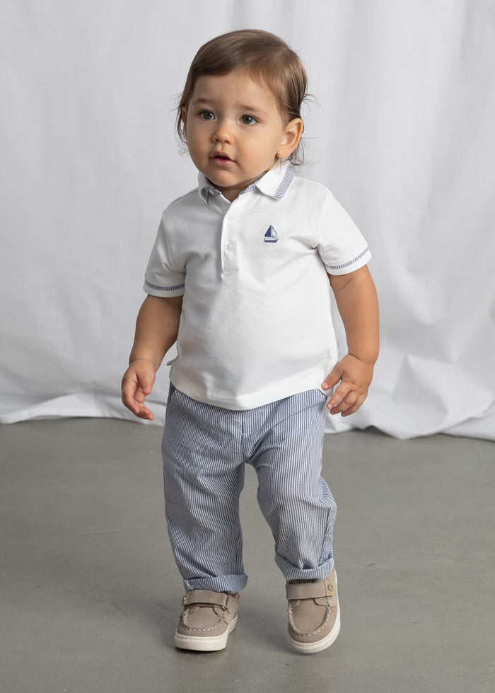 Capri Blue Striped Seersucker Pants
