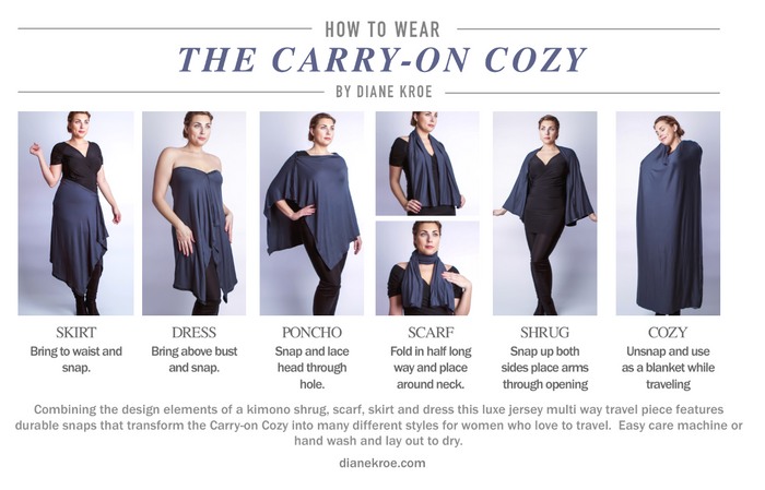 Carry on cozy Travel Scarf how to wear style guide