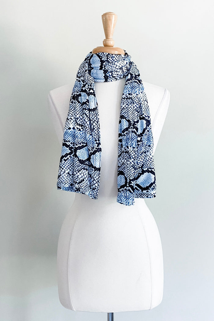 Carry-On-Cozy in Indigo Snake  Print